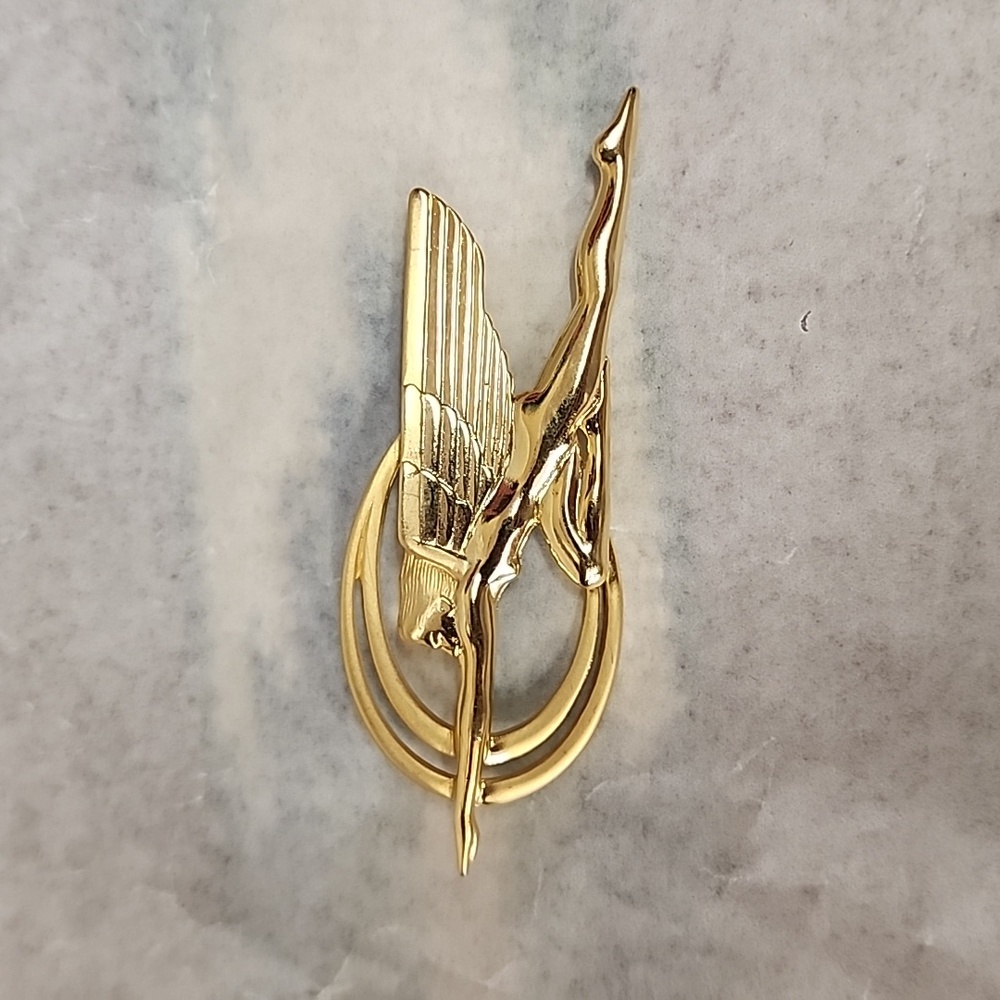 JJ Dual Gold Art Deco Winged Woman